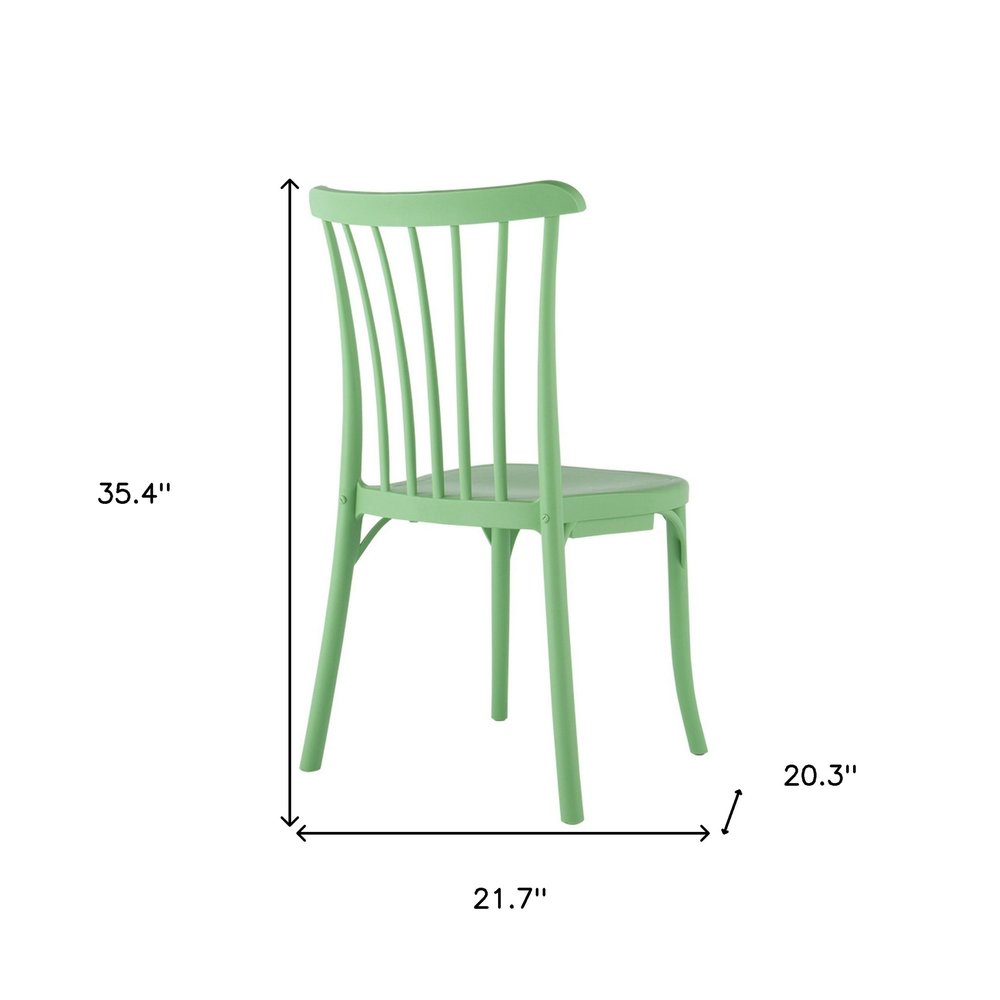 Set of Two Salmon Heavy Duty Plastic Outdoor Stacking Dining Chairs