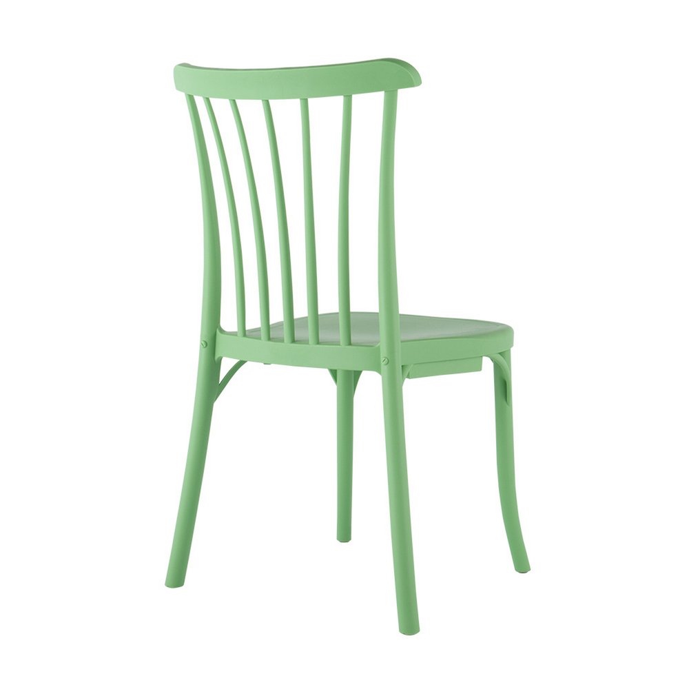 Set of Two Salmon Heavy Duty Plastic Outdoor Stacking Dining Chairs