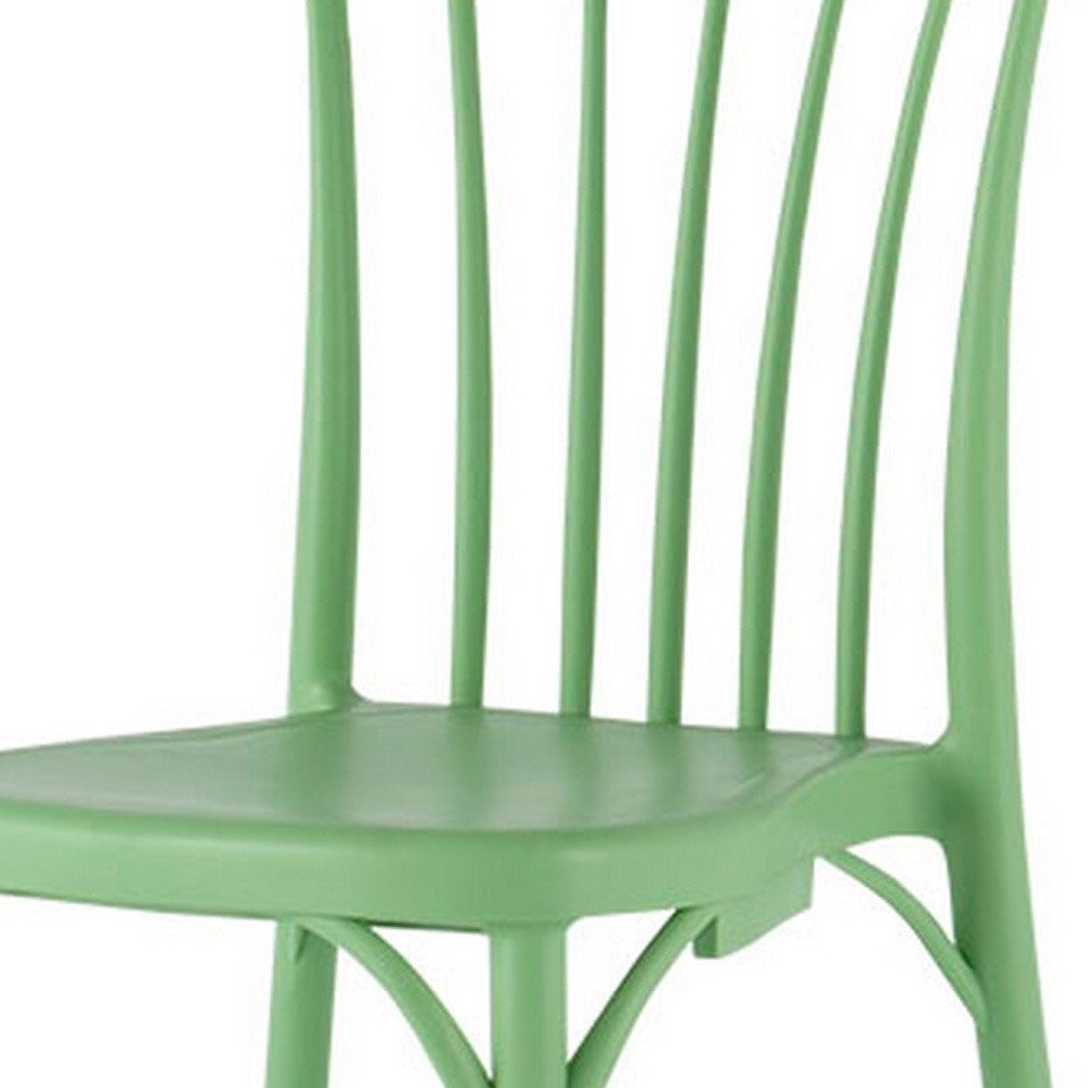 Set of Two Salmon Heavy Duty Plastic Outdoor Stacking Dining Chairs