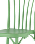 Set of Two Salmon Heavy Duty Plastic Outdoor Stacking Dining Chairs