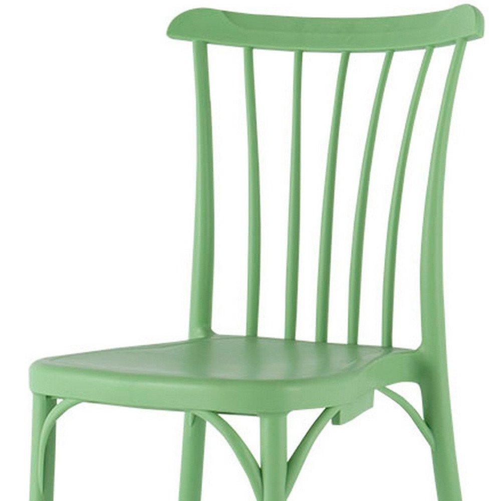 Set of Two Salmon Heavy Duty Plastic Outdoor Stacking Dining Chairs