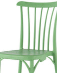 Set of Two Salmon Heavy Duty Plastic Outdoor Stacking Dining Chairs
