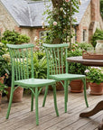 Set of Two Salmon Heavy Duty Plastic Outdoor Stacking Dining Chairs