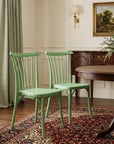 Set of Two Salmon Heavy Duty Plastic Outdoor Stacking Dining Chairs