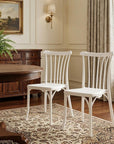 Set of Two Salmon Heavy Duty Plastic Outdoor Stacking Dining Chairs