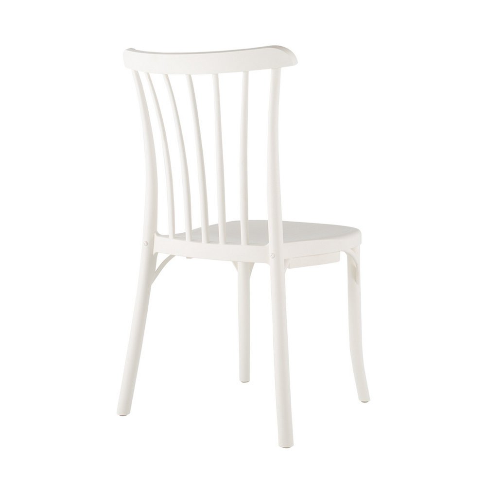 Set of Two Salmon Heavy Duty Plastic Outdoor Stacking Dining Chairs