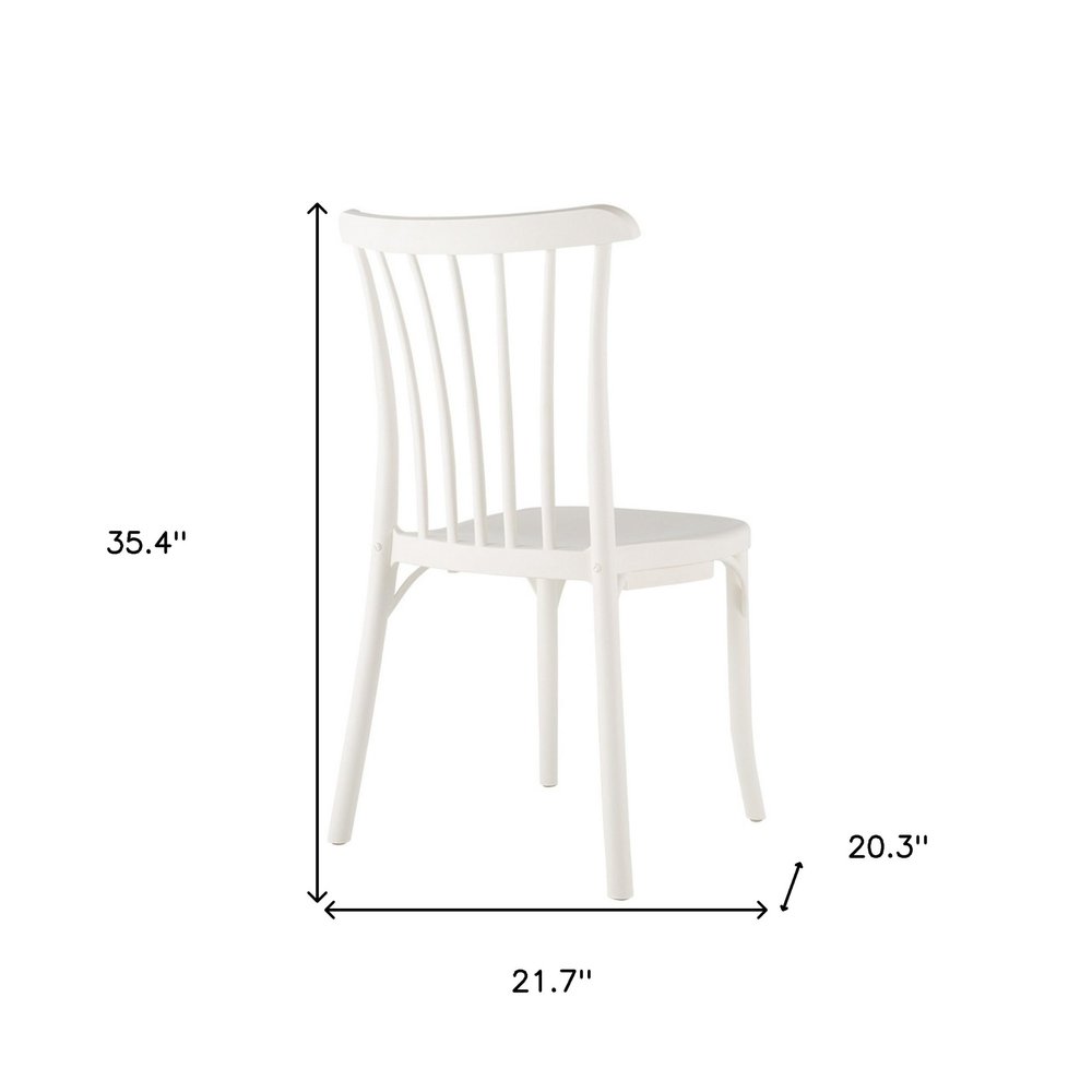 Set of Two Salmon Heavy Duty Plastic Outdoor Stacking Dining Chairs