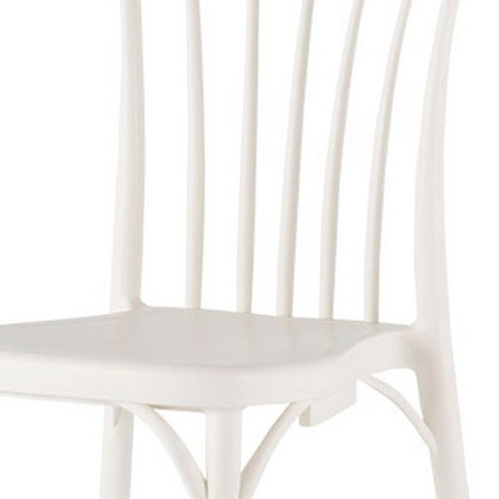 Set of Two Salmon Heavy Duty Plastic Outdoor Stacking Dining Chairs