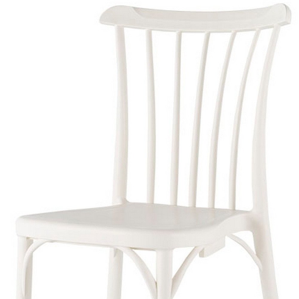 Set of Two Salmon Heavy Duty Plastic Outdoor Stacking Dining Chairs