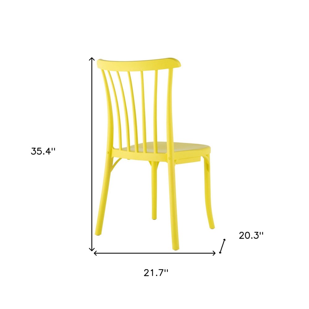 Set of Two Salmon Heavy Duty Plastic Outdoor Stacking Dining Chairs