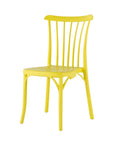 Set of Two Salmon Heavy Duty Plastic Outdoor Stacking Dining Chairs
