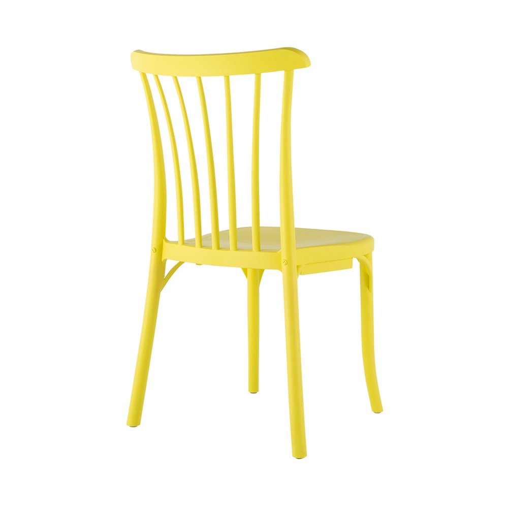 Set of Two Salmon Heavy Duty Plastic Outdoor Stacking Dining Chairs