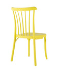 Set of Two Salmon Heavy Duty Plastic Outdoor Stacking Dining Chairs