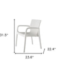 Set of Two Black Faux Rattan Heavy Duty Plastic Outdoor Stacking Arm Chairs