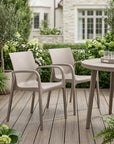 Set of Two Baby Blue Heavy Duty Plastic Outdoor Stacking Dining Chairs
