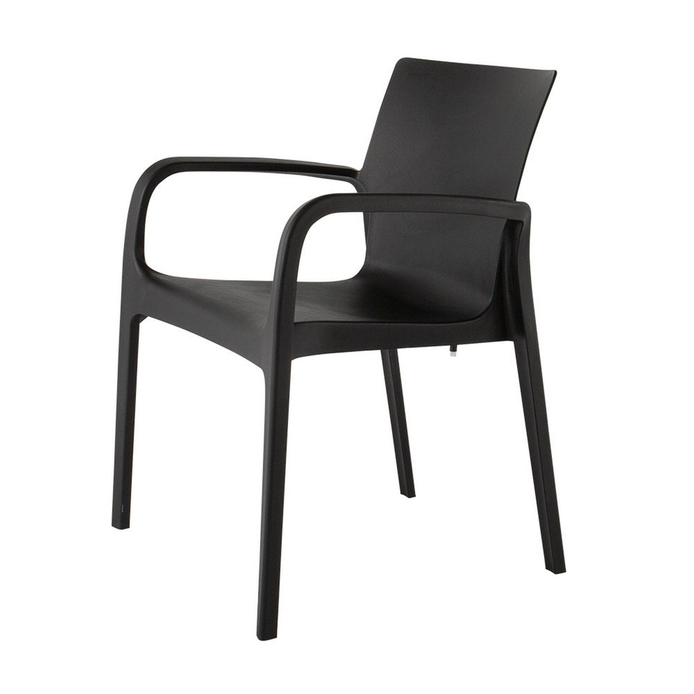 Set of Two Baby Blue Heavy Duty Plastic Outdoor Stacking Dining Chairs