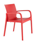 Set of Two Baby Blue Heavy Duty Plastic Outdoor Stacking Dining Chairs