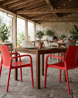 Set of Two Baby Blue Heavy Duty Plastic Outdoor Stacking Dining Chairs