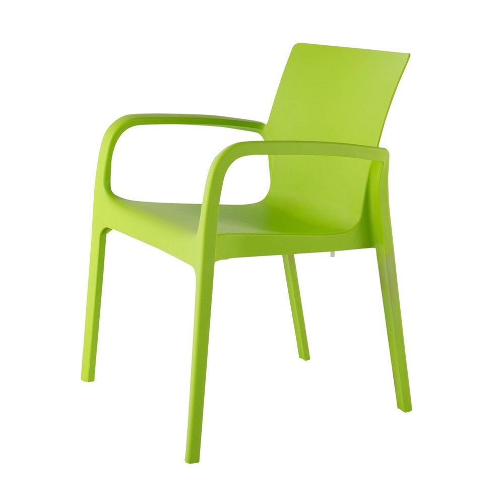 Set of Two Baby Blue Heavy Duty Plastic Outdoor Stacking Dining Chairs