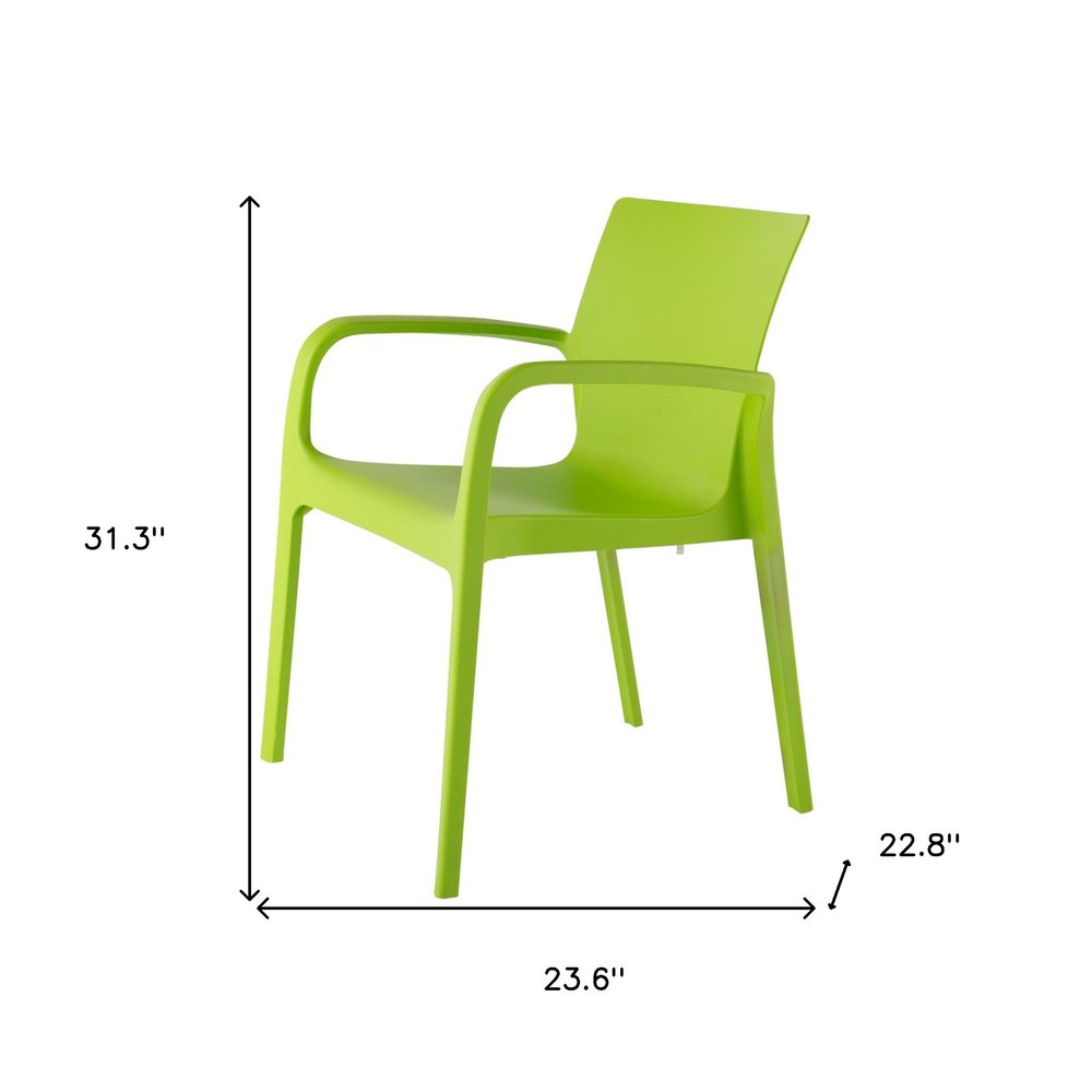 Set of Two Baby Blue Heavy Duty Plastic Outdoor Stacking Dining Chairs
