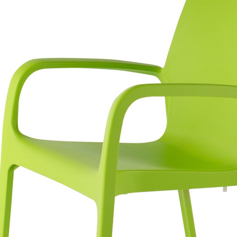 Set of Two Baby Blue Heavy Duty Plastic Outdoor Stacking Dining Chairs