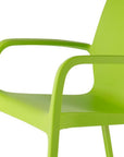 Set of Two Baby Blue Heavy Duty Plastic Outdoor Stacking Dining Chairs