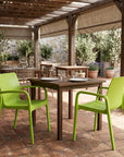 Set of Two Baby Blue Heavy Duty Plastic Outdoor Stacking Dining Chairs