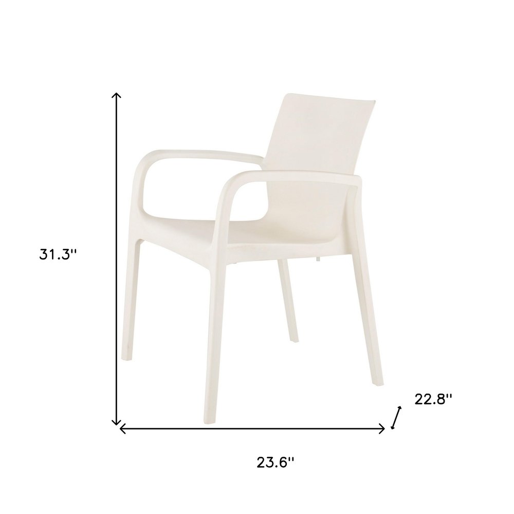 Set of Two Baby Blue Heavy Duty Plastic Outdoor Stacking Dining Chairs