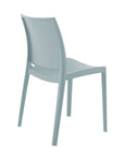 Set of Four Blue Heavy Duty Plastic Outdoor Stacking Dining Chairs