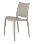 Set of Four Blue Heavy Duty Plastic Outdoor Stacking Dining Chairs