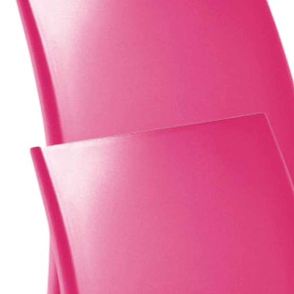 Set of Four Red Heavy Duty Plastic Outdoor Stacking Dining Chairs