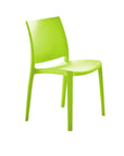 Set of Four Red Heavy Duty Plastic Outdoor Stacking Dining Chairs