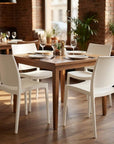 Set of Four Blue Heavy Duty Plastic Outdoor Stacking Dining Chairs