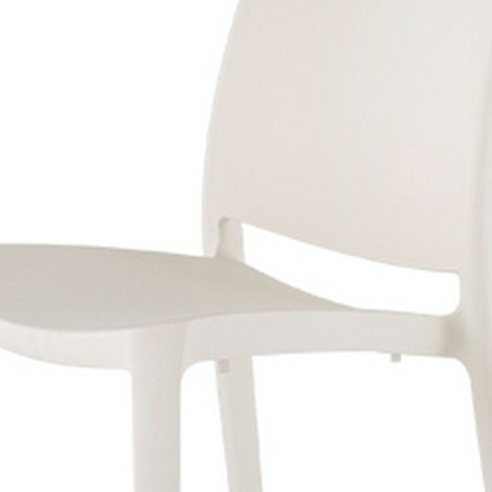Set of Four Blue Heavy Duty Plastic Outdoor Stacking Dining Chairs