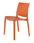 Set of Four Blue Heavy Duty Plastic Outdoor Stacking Dining Chairs