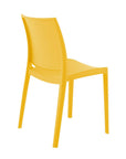 Set of Four Blue Heavy Duty Plastic Outdoor Stacking Dining Chairs