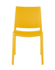 Set of Four Blue Heavy Duty Plastic Outdoor Stacking Dining Chairs