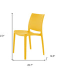 Set of Four Blue Heavy Duty Plastic Outdoor Stacking Dining Chairs