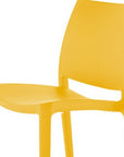 Set of Four Blue Heavy Duty Plastic Outdoor Stacking Dining Chairs