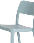 Set of Two Baby Blue Heavy Duty Plastic Outdoor Stacking Accent Chairs