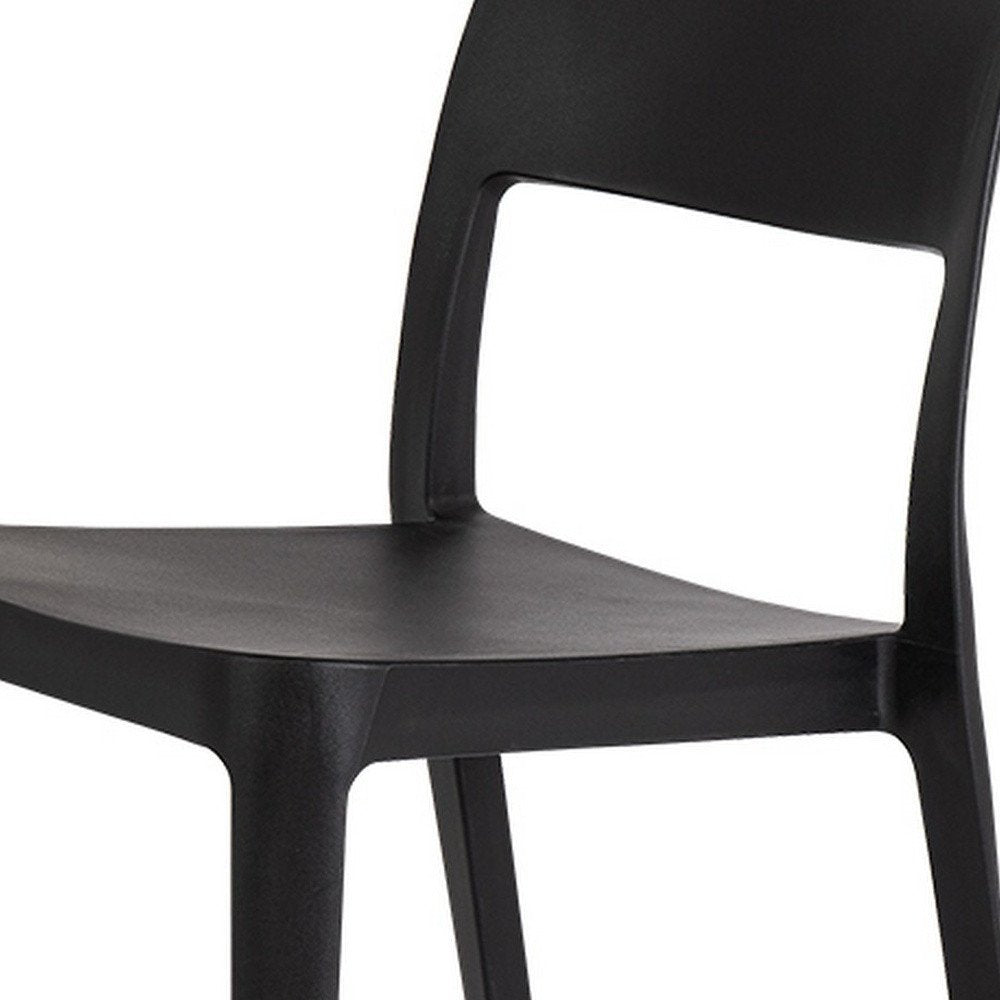 Set of Two Taupe Heavy Duty Plastic Outdoor Stacking Accent Chairs