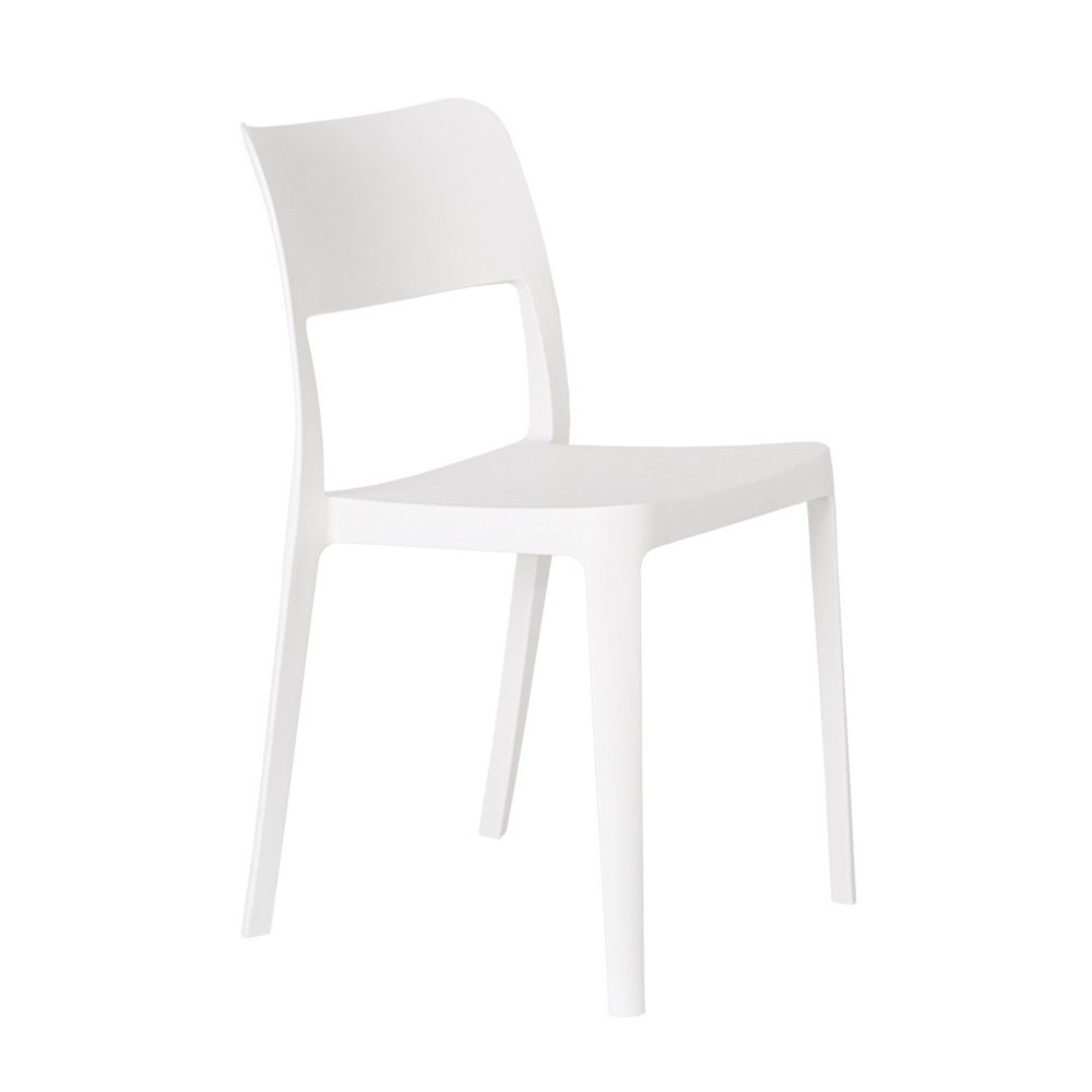 Set of Two Taupe Heavy Duty Plastic Outdoor Stacking Accent Chairs