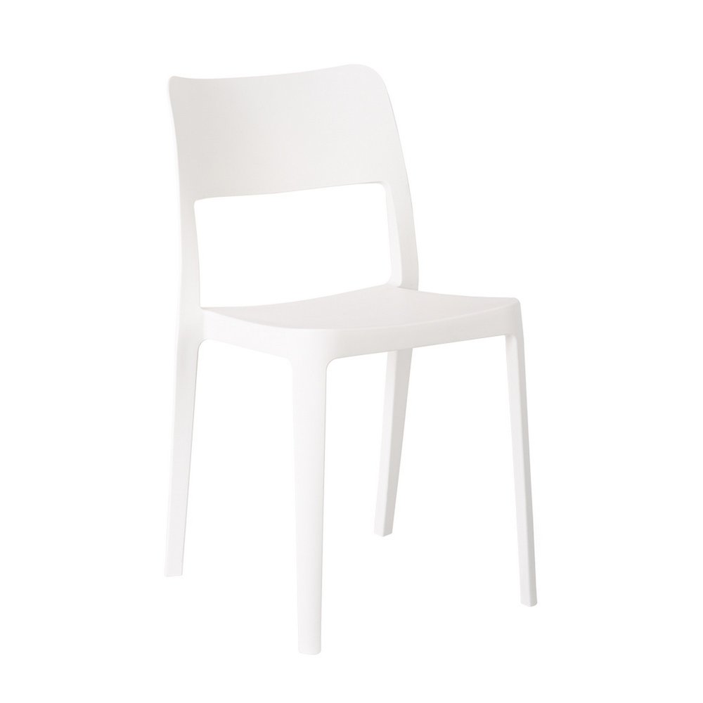 Set of Two Taupe Heavy Duty Plastic Outdoor Stacking Accent Chairs