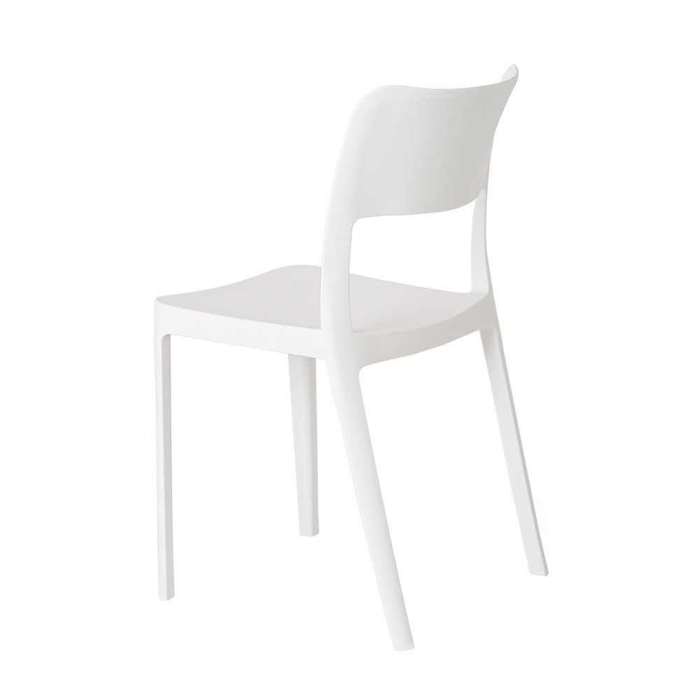 Set of Two Taupe Heavy Duty Plastic Outdoor Stacking Accent Chairs