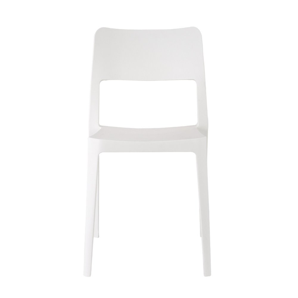 Set of Two Taupe Heavy Duty Plastic Outdoor Stacking Accent Chairs