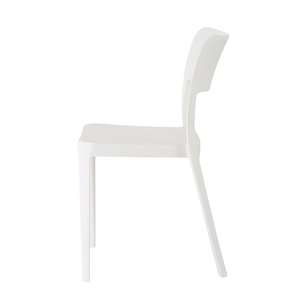 Set of Two Taupe Heavy Duty Plastic Outdoor Stacking Accent Chairs