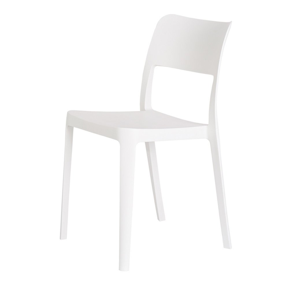 Set of Two Taupe Heavy Duty Plastic Outdoor Stacking Accent Chairs