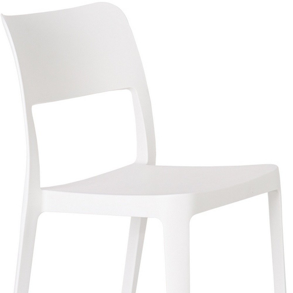 Set of Two Taupe Heavy Duty Plastic Outdoor Stacking Accent Chairs