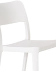 Set of Two Taupe Heavy Duty Plastic Outdoor Stacking Accent Chairs