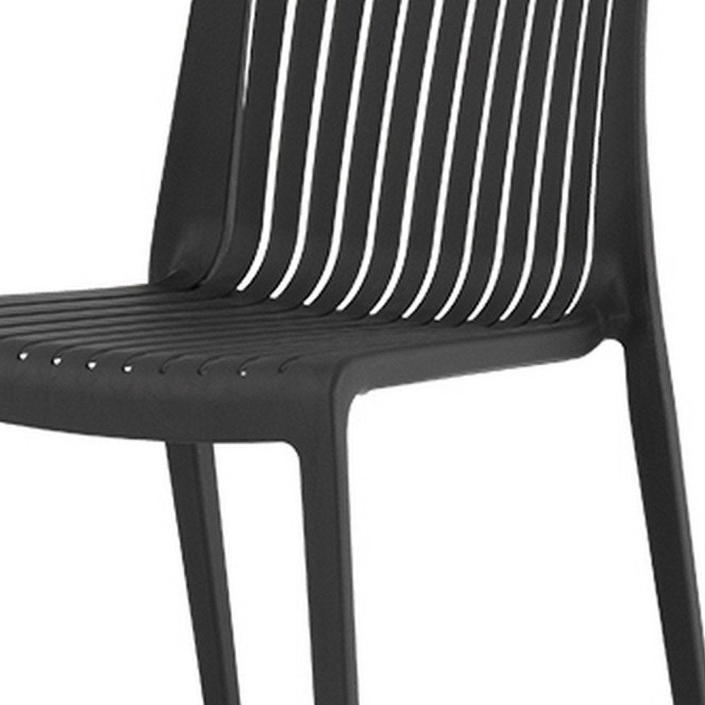 Set of Two Taupe Heavy Duty Plastic Outdoor Stacking Dining Chairs